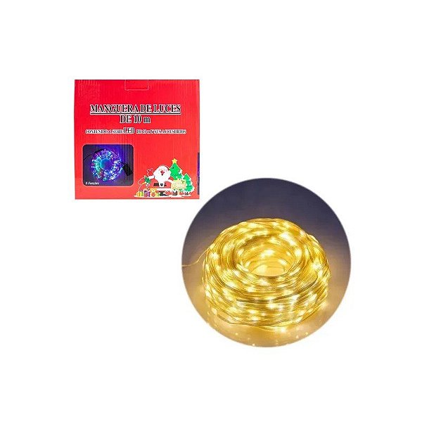 Mangueira de Luzes Pisca-Pisca 10M 220V Amarela