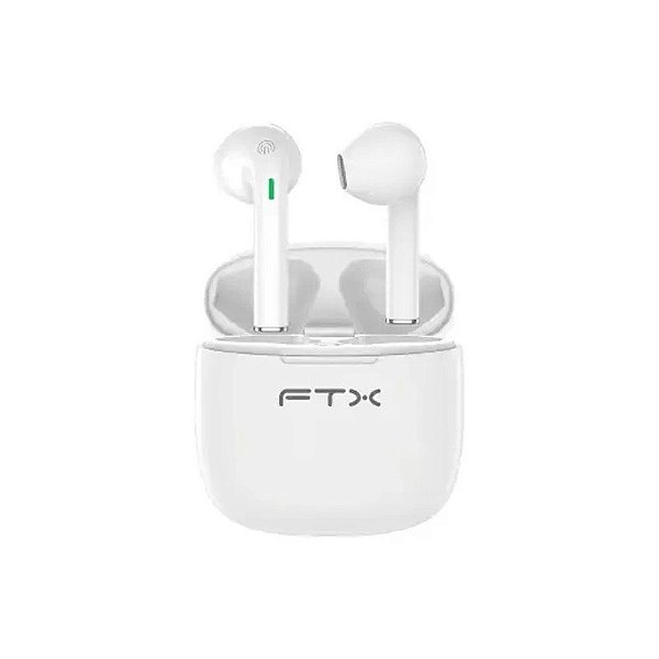 Fone de Ouvido FTX E26P-WH Bluetooth/ Microfone/ TWS/ Touch/ IPX6 - Branco