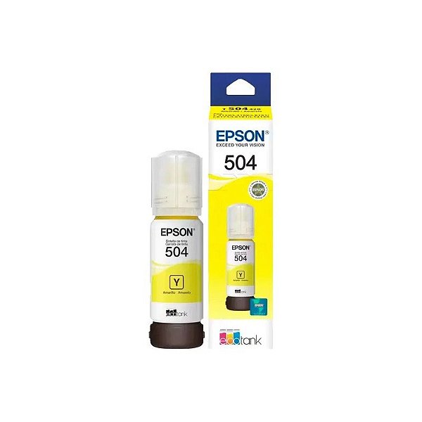 Garrafa de Tinta Epson para Ecotank T504 220 / L4260 70ML - Amarelo