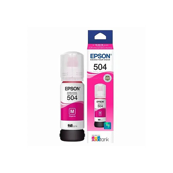 Garrafa de Tinta Epson para Ecotank T504 220 / L4260 70ml - Magenta