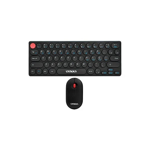Teclado e Mouse Sem Fio Satellite AK-6011G Mini, Português, Preto