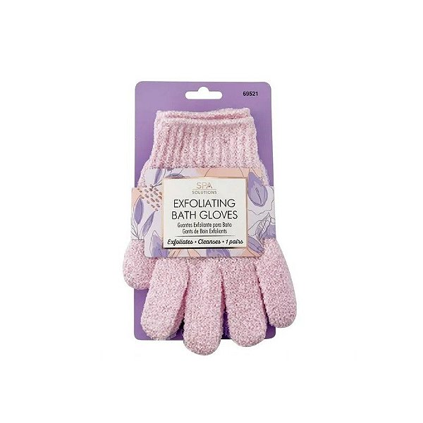 Luva Esfoliante Corporal para Banho Rosa/Lavanda 2 Peças