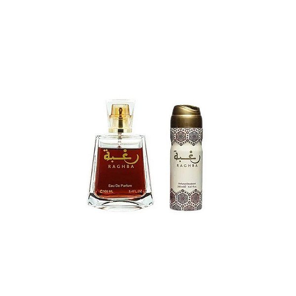 Perfume Lattafa Raghba Eau de Parfum Feminino 100ml + Desodorante