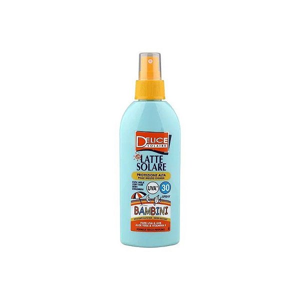 Protetor Solar Delice Solaire Bambini Leite Solar Alta Proteção para Pele Muito Clara - FPS30 - 150ML