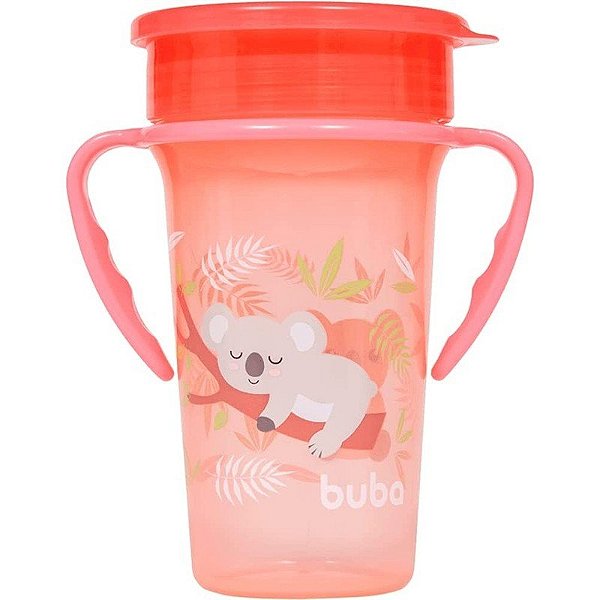 Vaso 360 antiderramamento com alça coala Buba 11837