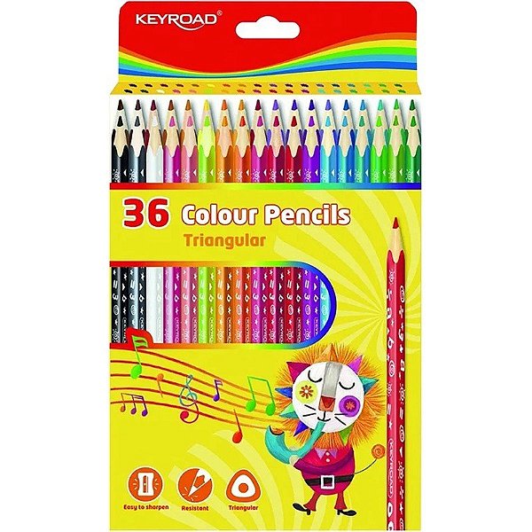 Jogo de lápis de cor Keyroad - KR972503 (36 cores)