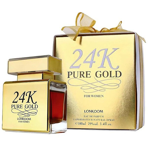 Perfume Lonkoom 24K Pure Gold EDP 100mL - Feminino