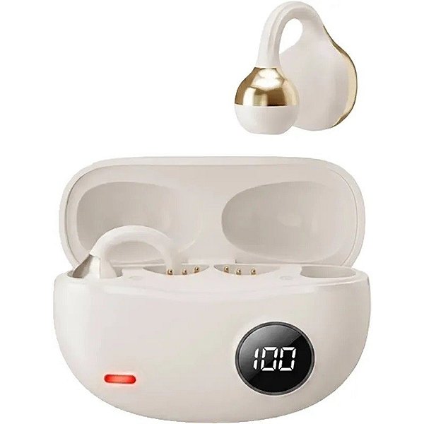 Fone de Ouvido Sem Fio HYE Stereo Earphone H2PRO Bege (ENC)