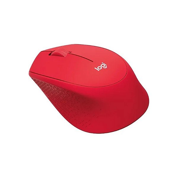 Mouse sem fio Logitech M280 Confort Plus até 1.000 DPI - Vermelho