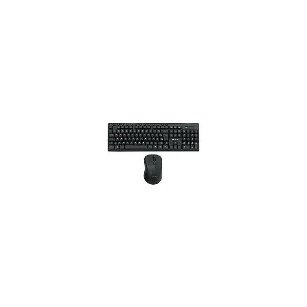 kit de teclado e mouse FTX KM250 sem fio português preto