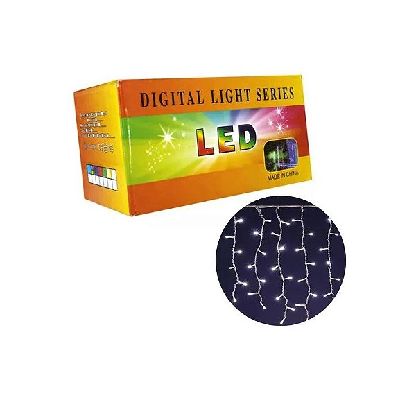 Luzes Pisca-pisca Cascata 6M 300 LED 220V Branco