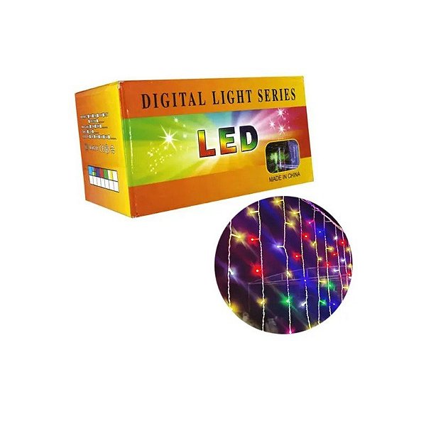 Luzes Pisca-Pisca Cascata 6M 300 LED 220V Colorido