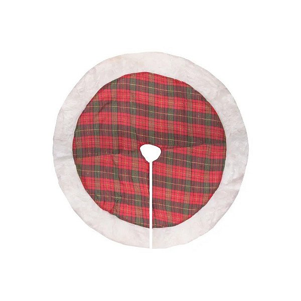 Saia para Árvore de Natal com Design Natalino Vermelho-Verde 90cm