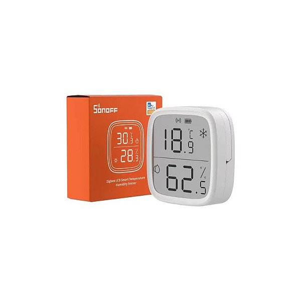 Sensor de Temperatura e Umidade Zigbee LCD Sonoff SNZB-02D