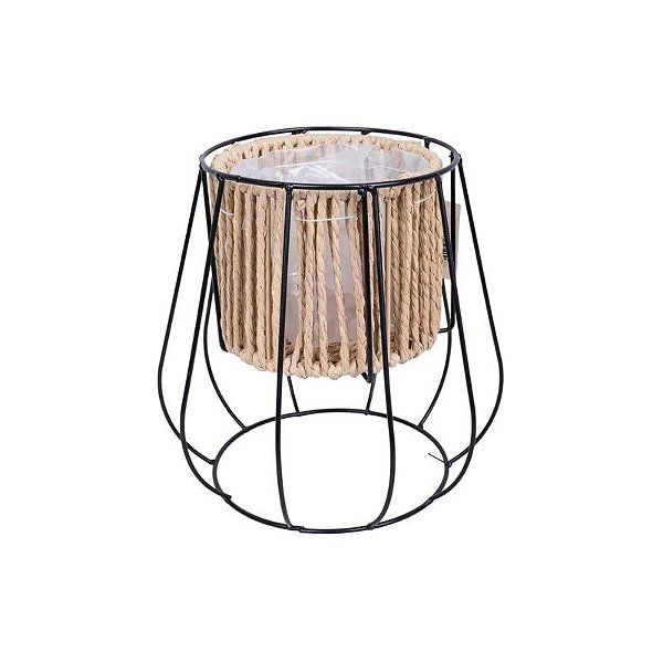 Vaso com Suporte de Metal 15X20CM