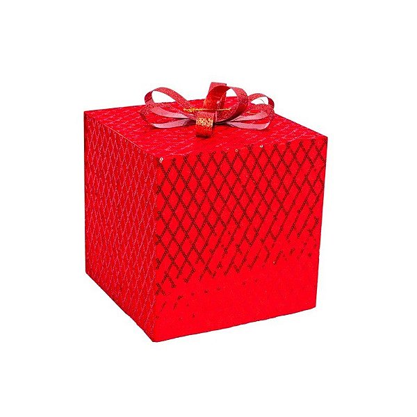 Guirlanda de Natal em Forma de Caixa de Presente 20x20 CM