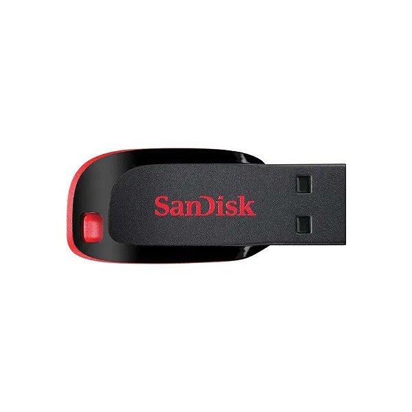 Pendrive Sandisk Cruzer Blade Z50 128GB - Preto/Vermelho