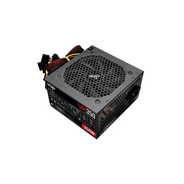 Fonte Aigo VK350 ATX 350W Real 220V - Preta