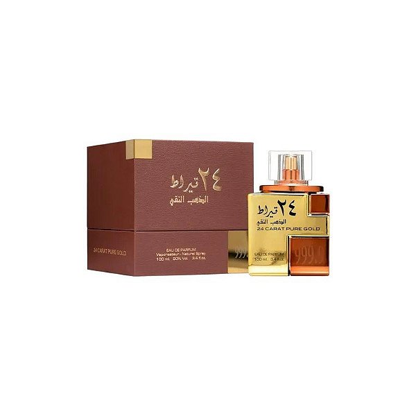 Perfume Lattafa 24 Carat Ouro Puro - Água de Perfume - Unissex - 100ML