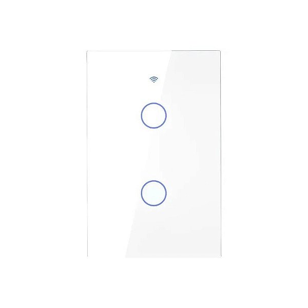 Interruptor Smart Touch Moes WS-US2-LW-110N Wi-Fi/RF/Alexa - Branco