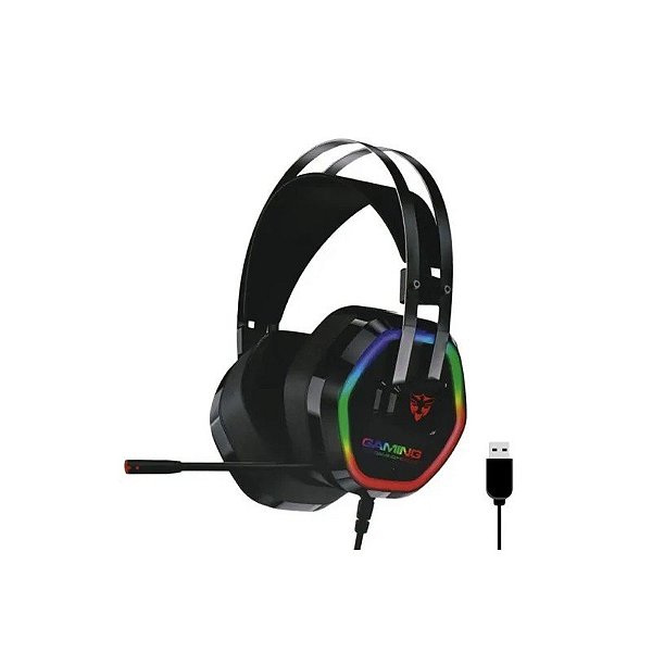 Fone Satellite AE-305 Gaming RGB com Microfone