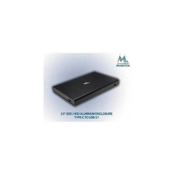Gaveta para HD 2.5" Mtek EN-2521TCA SATA/SSD Tipo-C