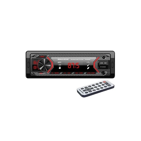 Rádio Carro Megastar CDX-262BT - USB/SD/BLT