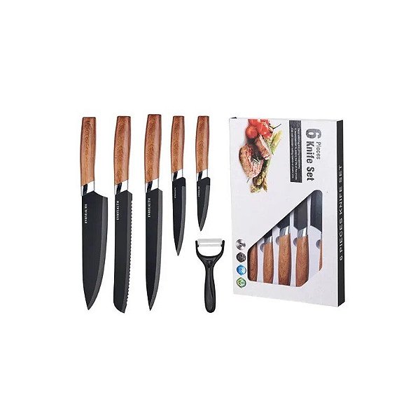 Jogo de Facas Kitchen Knife - 6 Peças
