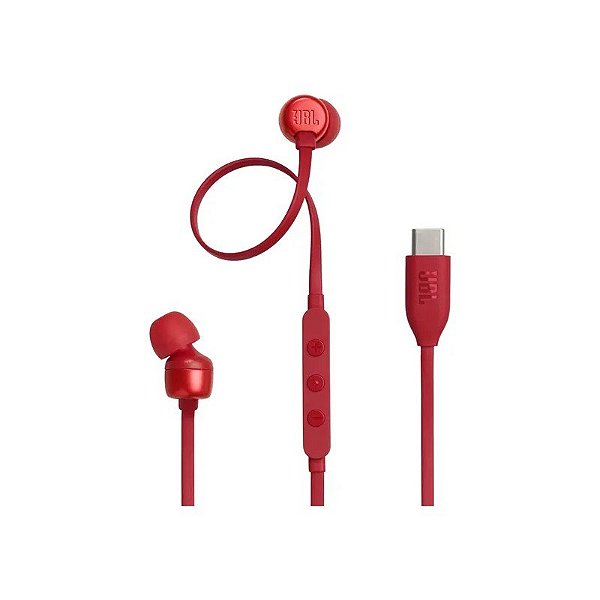 Fone de Ouvido JBL Tune 310C USB-C - Vermelho