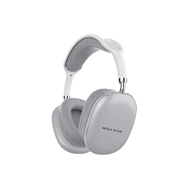 Fone de Ouvido Megastar HPV04BTS - Bluetooth - Prata/Branco