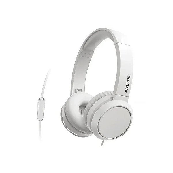 Fone de Ouvido Philips TAH4105WT com Microfone e Cabo de 1,2 Metros - Branco