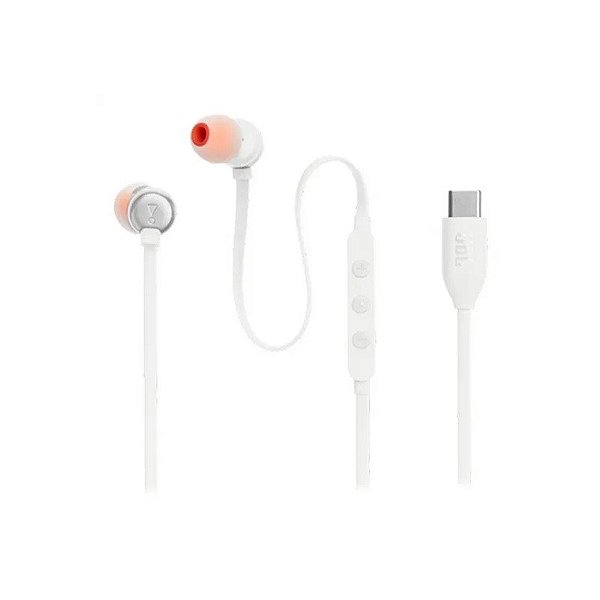 Fone JBL Tune 310C com Cabo USB-C Branco