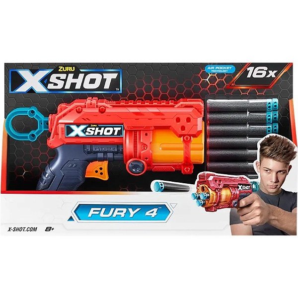 Lançador de Dardos Zuru X-Shot Fury 4 - 36377