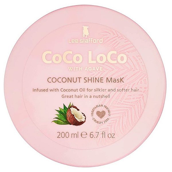 Máscara de Brilho Lee Stafford Coco Loco Agave Branco para Tratamento Capilar - 200mL