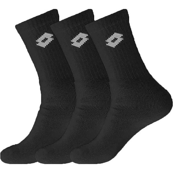 Meias Lotto Crew HO423/BL-WH (3 Pares)