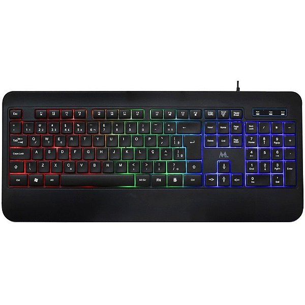 Teclado MTEK para PC KB-7701LR USB Porto Preto