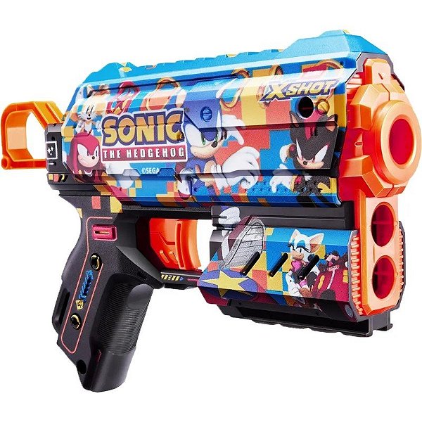 Lançador de Dardos X-Shot Sonic Team Flux Skins Zuru - 36648