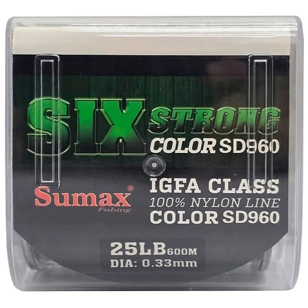 Linha de Monofilamento Tanza Sumax 6X Strong SD-960 0,33mm 25lb 600m Verde