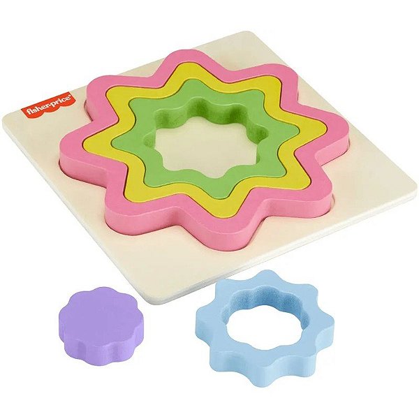 Quebra-cabeça Mini Arco-Íris de Madeira Fisher-Price - HXT99
