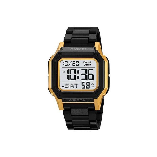Relógio Masculino Digital Skmei 2264 GDWT Ouro Branco