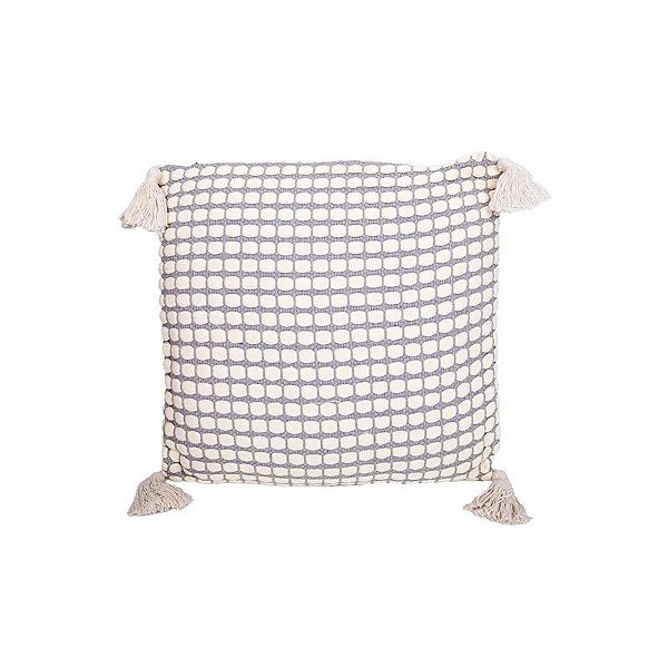 Travesseiro com Enchimento 45X45Cm Cinza com Branco