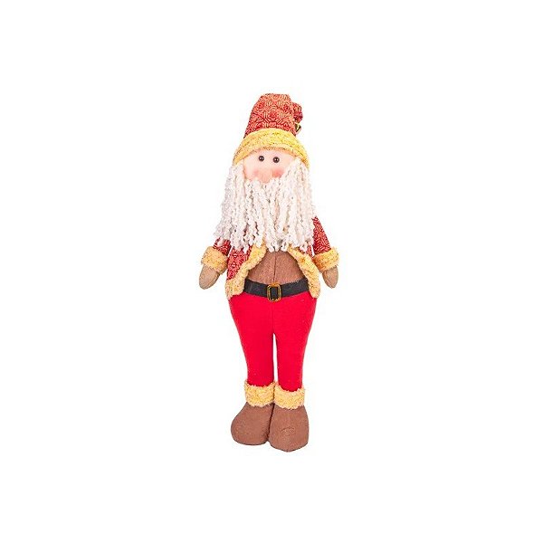 Papai Noel 58CM Vermelho Marrom Bege