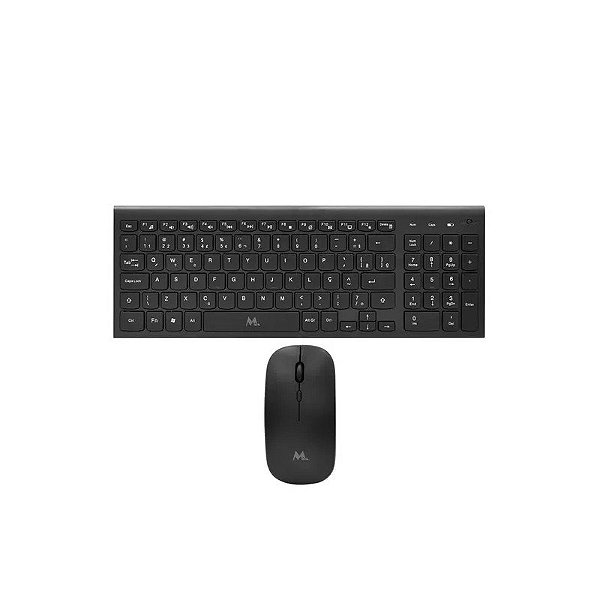 Teclado e Mouse Mtek KM-5515B-PT Sem Fio Português - Preto