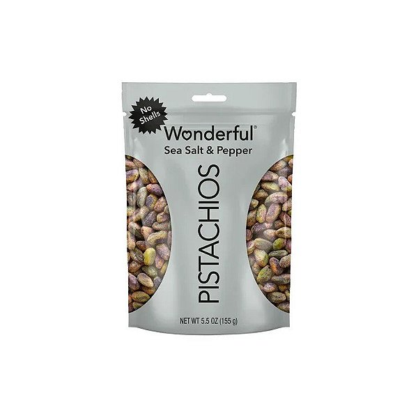 Pistache Wonderful Sal Marinho e Pimenta Pacote 155G