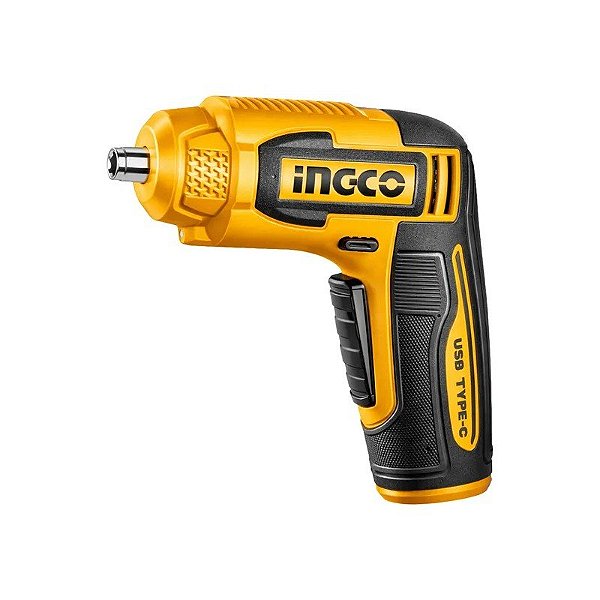 Kit Parafusadeira Ingco CSDLI0458 - 240 RPM - Recarregável - Preto e Laranja