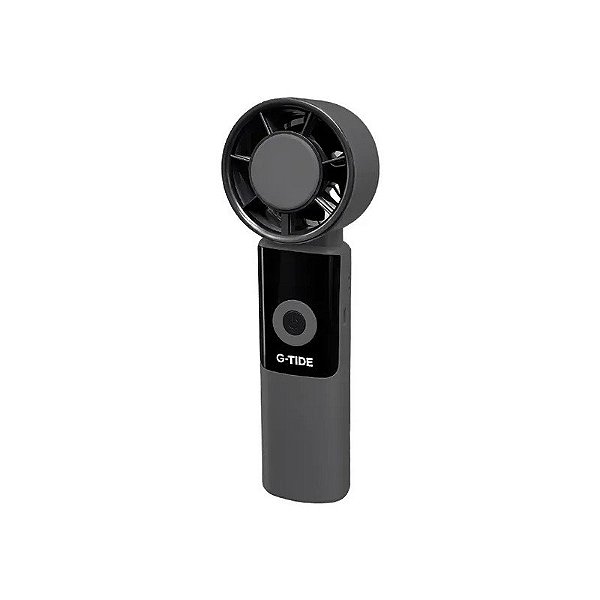Mini Ventilador G-Tide FH02L 5 Pás Recarregável - Cinza/Preto