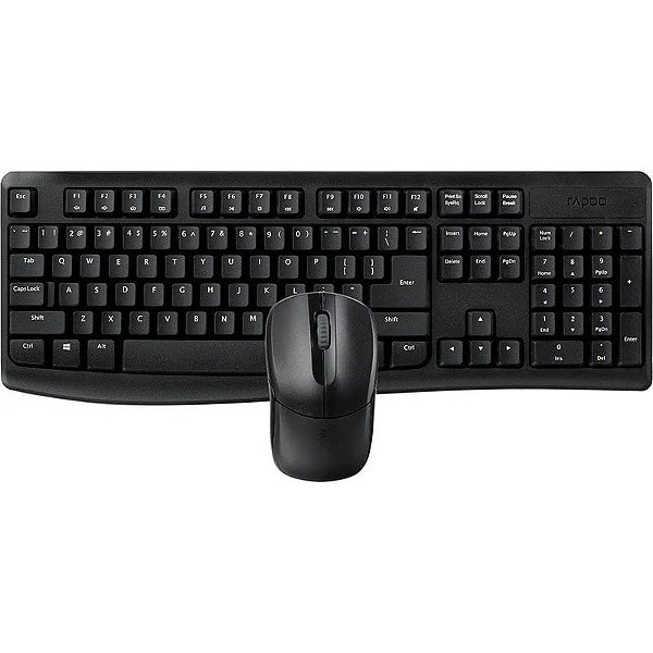 Teclado e Mouse Sem Fio Rapoo X1800 Pro Preto