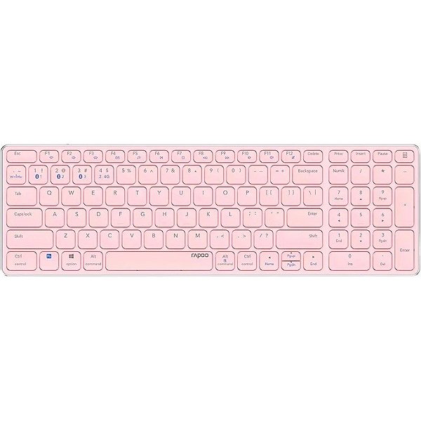 Teclado Rapoo E9700M Sem Fio - Rosa