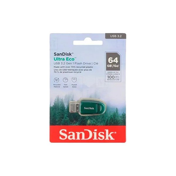 Pendrive Sandisk Ultra Eco 64GB Z96 - Verde