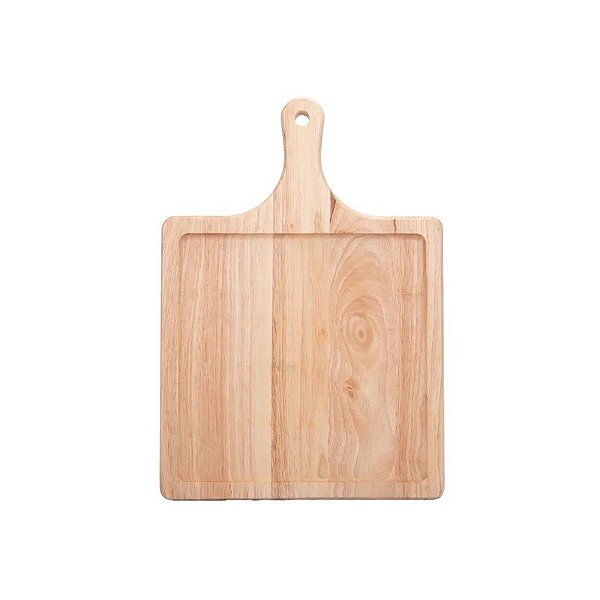 Tábua de Corte com Alça de Bambu 28CM